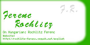 ferenc rochlitz business card